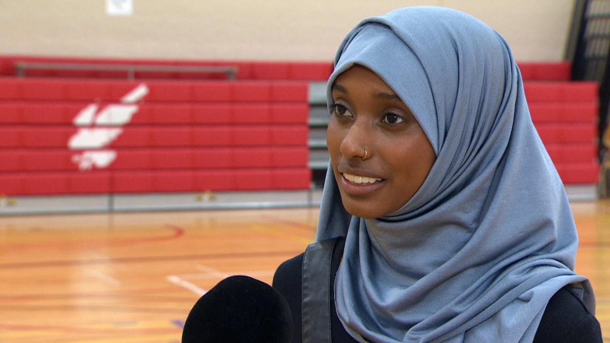 Sabah Kadir says that personal challenges she faced as a black Muslim woman inspired her to create a new inclusive fitness space at the university. (Danny Arsenault/CBC - image credit)