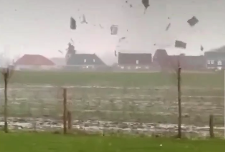 Une impressionnante tornade s’est abbatue sur le nord de la Belgique ce mercredi 3 janvier.