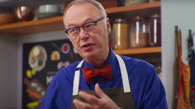 Christopher Kimball gesticulating