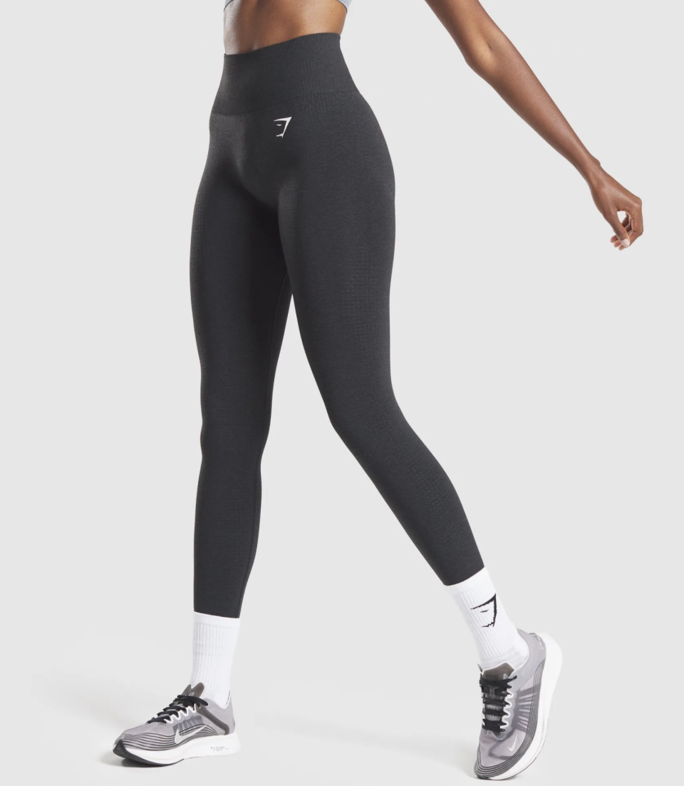 <p><strong>Gymshark</strong></p><p>gymshark.com</p><p><strong>$50.00</strong></p><p><a href="https://www.gymshark.com/products/gymshark-vital-seamless-leggings-black-marl" rel="nofollow noopener" target="_blank" data-ylk="slk:Shop Now;elm:context_link;itc:0;sec:content-canvas" class="link ">Shop Now</a></p><p>With a solid 5-star rating, these babies will hug you in all the right places. One fan called them "the softest leggings ever," noting that they're also 100% "squat proof." I'm sold.</p>