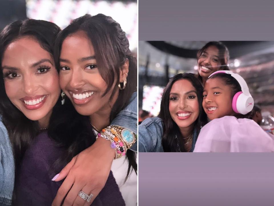 Vanessa Bryant and her daughters at Taylor Swift's Eras Tour.