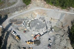 New water treatment plant clarifier and lime tank foundations