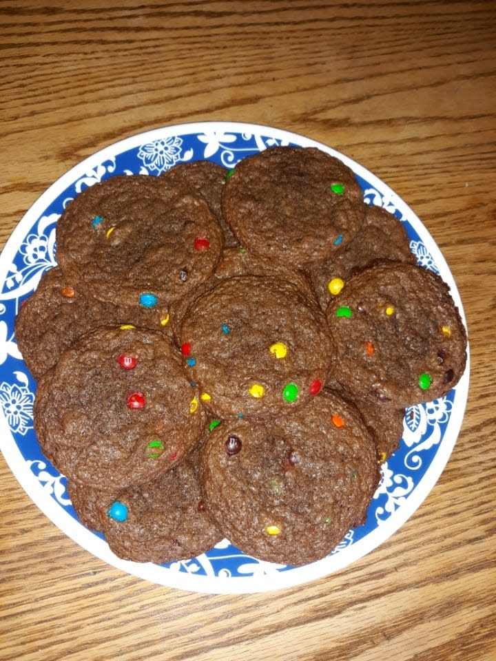 Chocolate M&M cookies