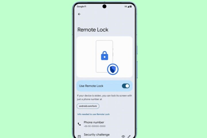 Device remote lock in Android.