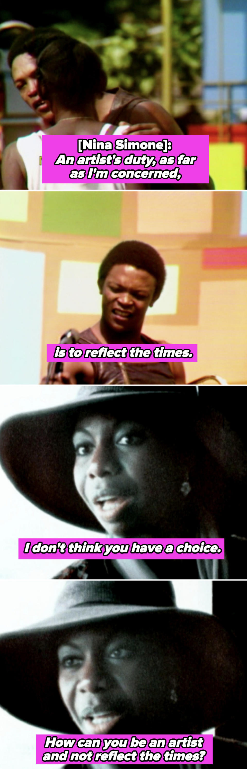 Nina Simone: "How can you be an artist and not reflect the times?"