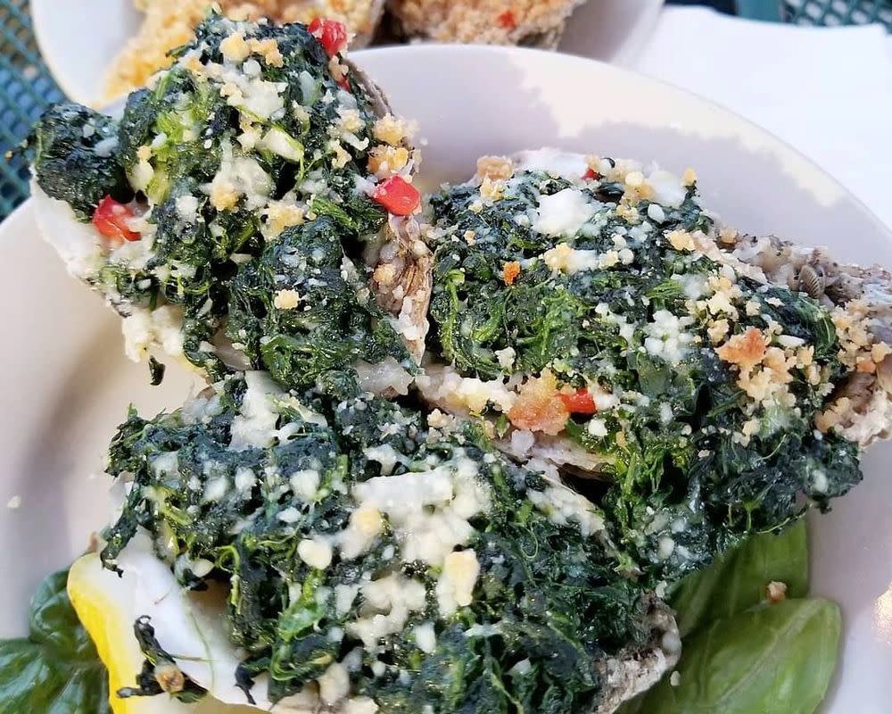 Oysters Rockefeller, J's Oyster, Portland, Maine