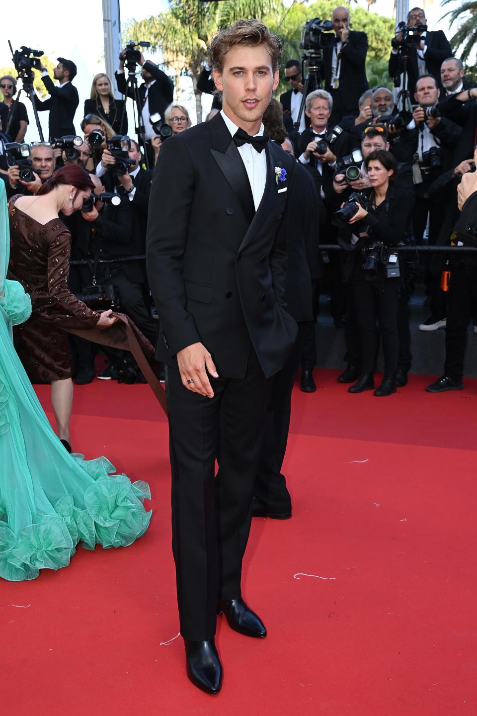 Austin Butler appears at the Cannes film festival for the "Elvis" premiere.