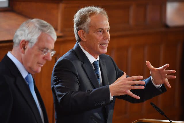 Mr Blair campaigned against Brexit along side fellow former prime minister Sir John Major (PA)