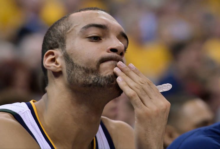 Rudy Gobert takes stock. (Getty Images)
