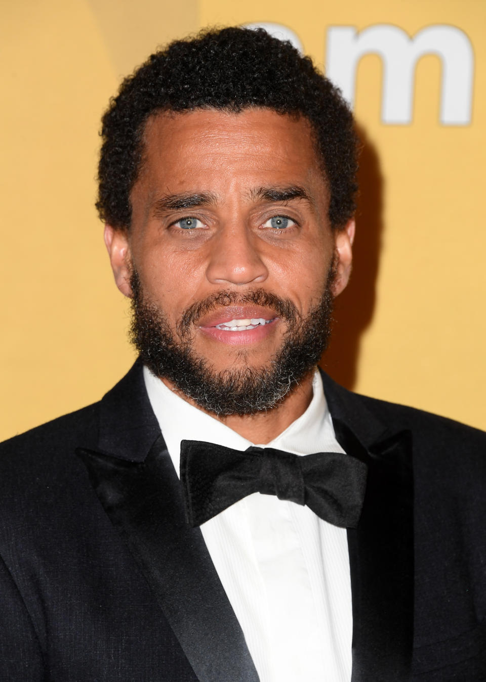 Man in black tuxedo and bow tie, smiling at event