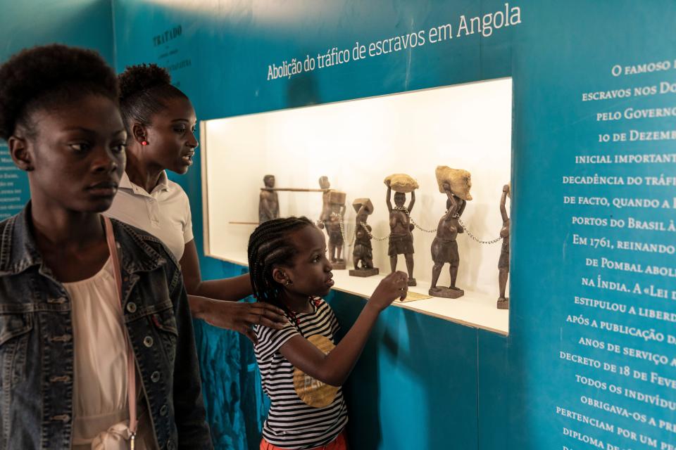 The slave trading hall is now the National Museum of Slavery in Morro Da Crus, Angola.