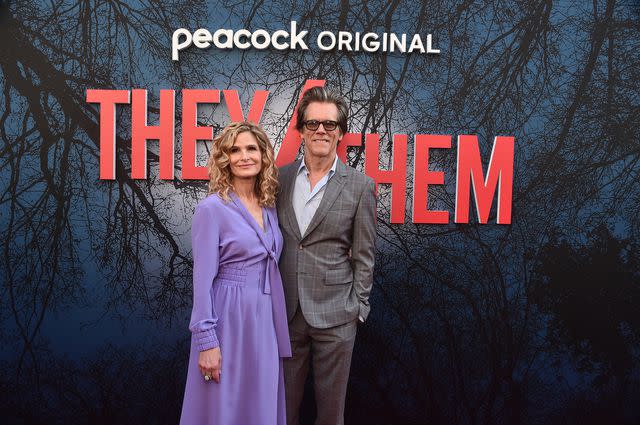 Alberto Rodriguez/Peacock via Getty Kevin Bacon and wife Kyra Sedgwick at the premiere of his horror film 'They/Them.'