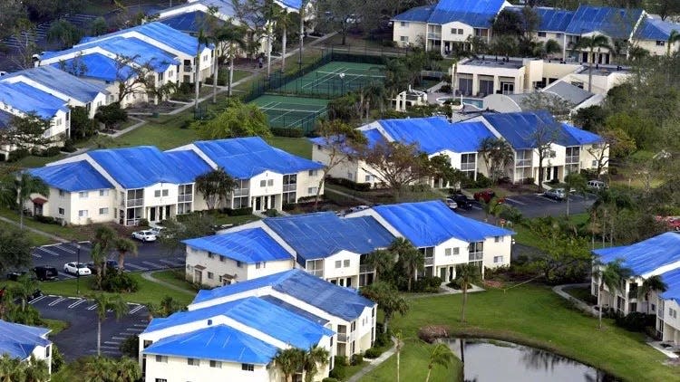 Floridians pay the highest rates for insurance — needed to cover costs of new roofs and other storm damage — regardless of whether they have good credit or not.