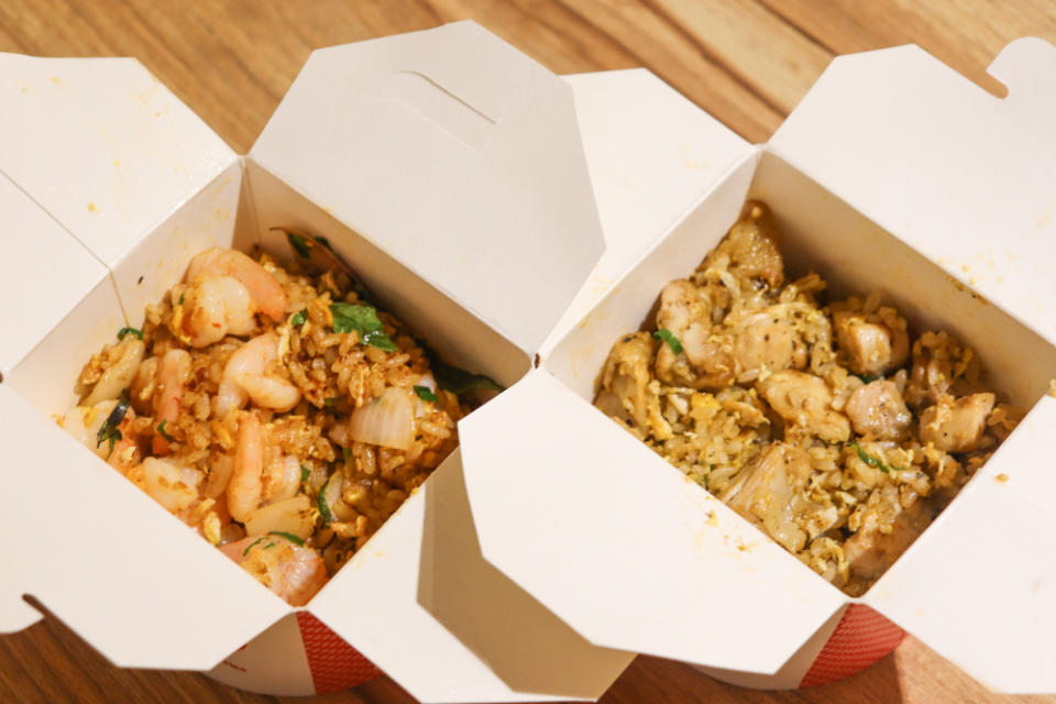 Gam Hiong Prawn Fried Rice and Italian Herb Chicken Fried Rice