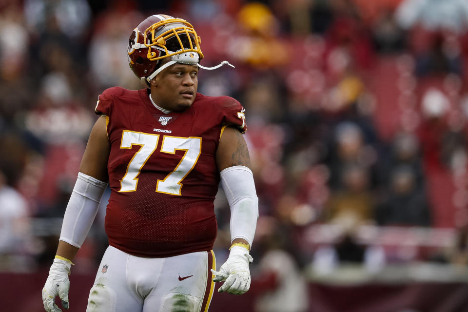 Ereck Flowers got a big payday with the Dolphins. (Photo by Scott Taetsch/Getty Images)