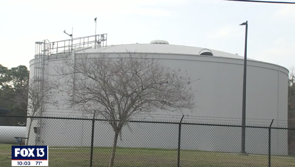 Oldsmar's water treatment plant is pictured.