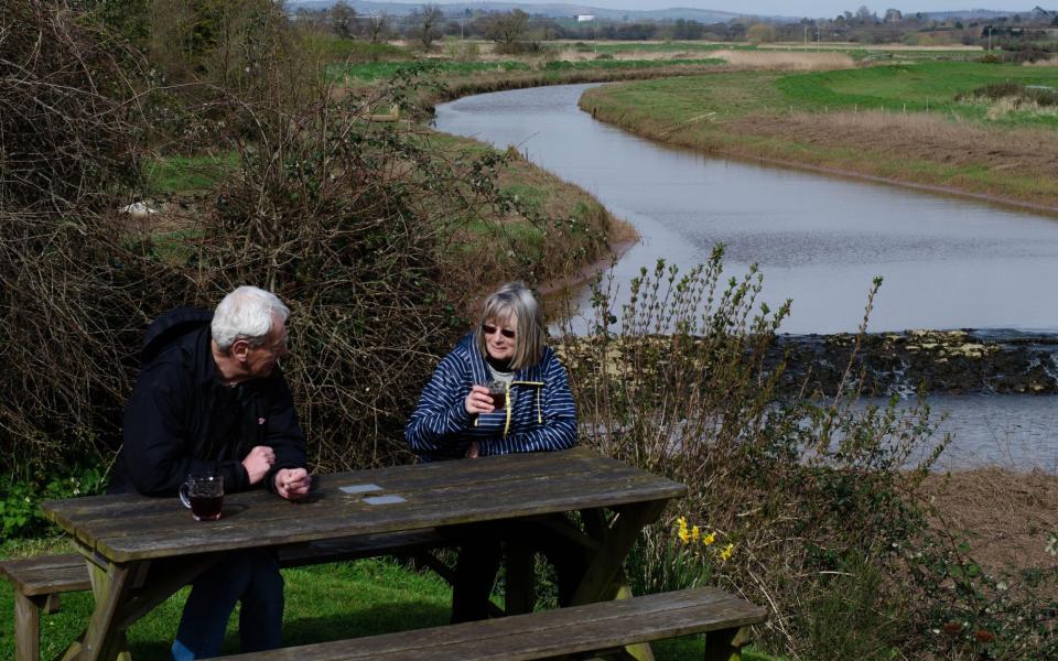 The Bridge Inn's beer garden is a lovely place for a pint