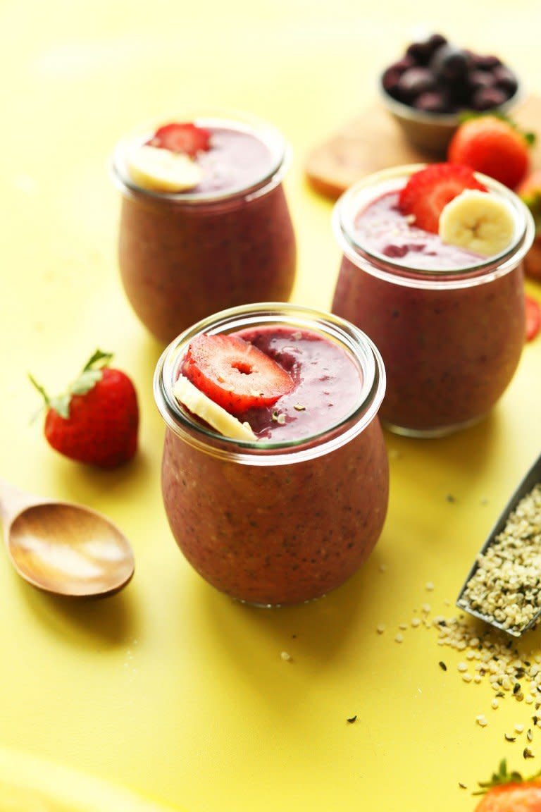 <strong>Get the <a href="https://minimalistbaker.com/banana-hempseed-berry-pudding/" target="_blank">Banana and Berry Hemp Seed Pudding recipe</a>&nbsp;from Minimalist Baker</strong>