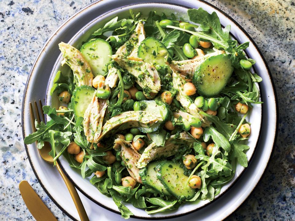 Friday: Chicken and Cucumber Salad With Parsley Pesto