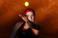 Tennis - WTA Premier 5 - Italian Open - Foro Italico, Rome, Italy - May 18, 2018 Latvia's Jelena Ostapenko in action during her quarter final match against Russia's Maria Sharapova REUTERS/Alessandro Bianchi