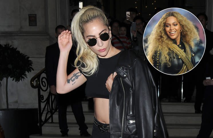 Lady Gaga to bring Beyonce to Superbowl 50? Credit: Will Alexander/WENN