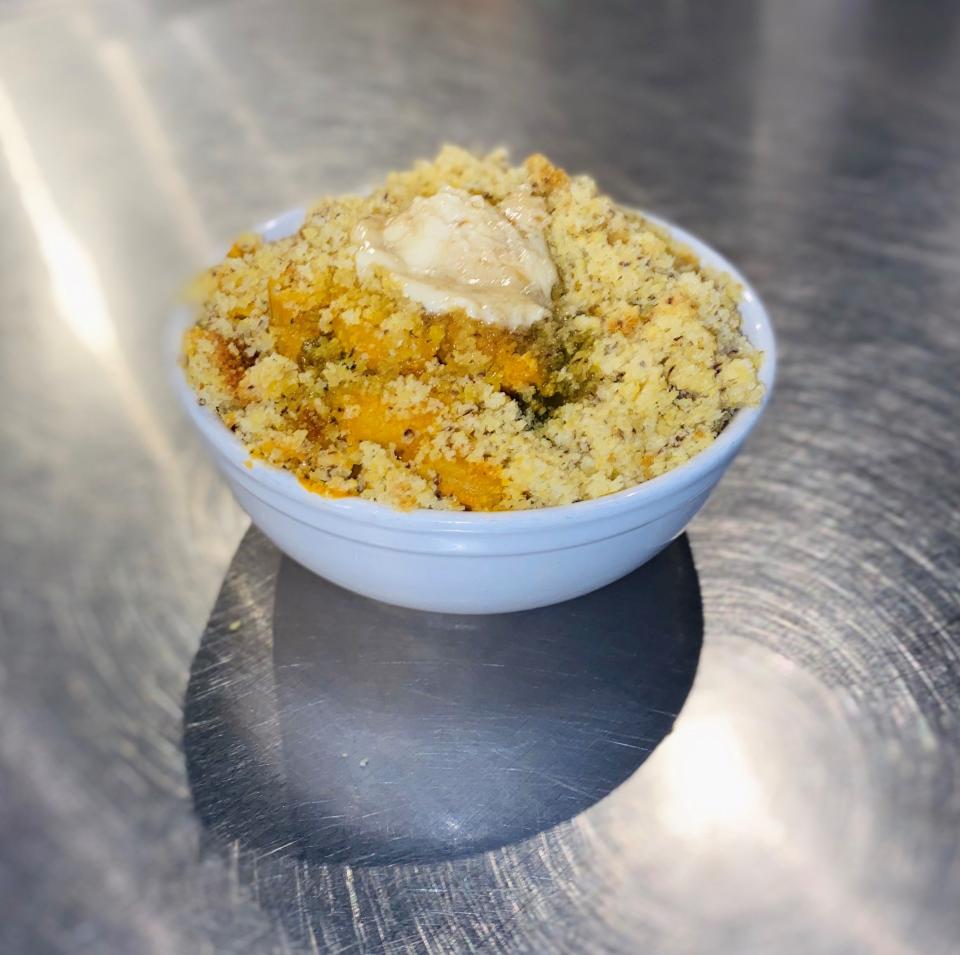 The "For Your Soul Bowl" includes mac and cheeze, collard greens and cornbread.