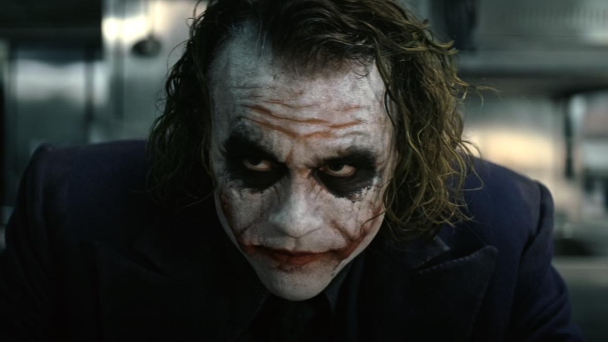  Heath Ledger as The Joker in The Dark Knight. 