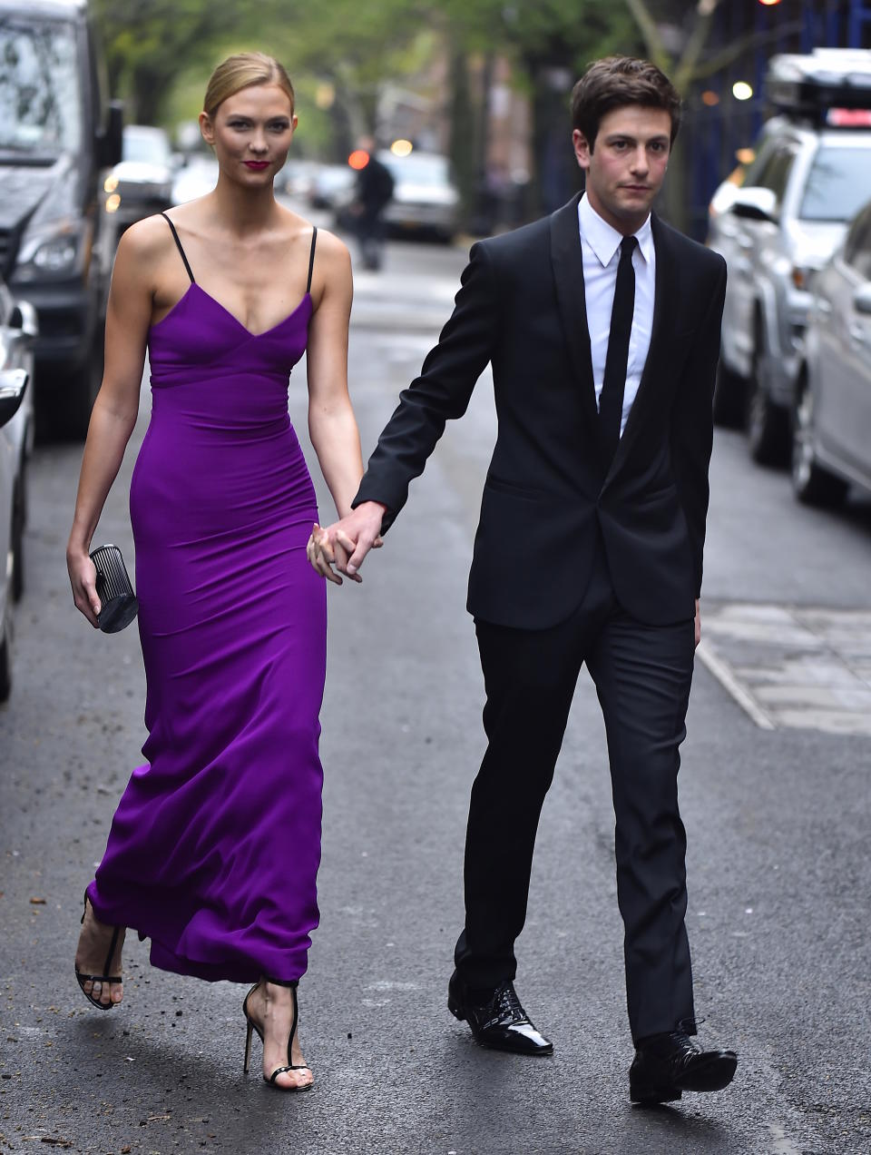Kloss and Kushner, stepping out together in NYC in 2016, dated six years before becoming engaged. Photo: Getty