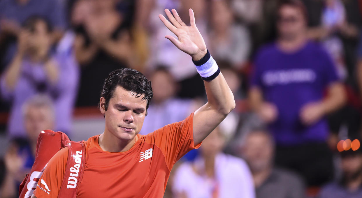 A glute injury will keep Milos Raonic out of this week's U.S. Open. (Photo by Minas Panagiotakis/Getty Images)