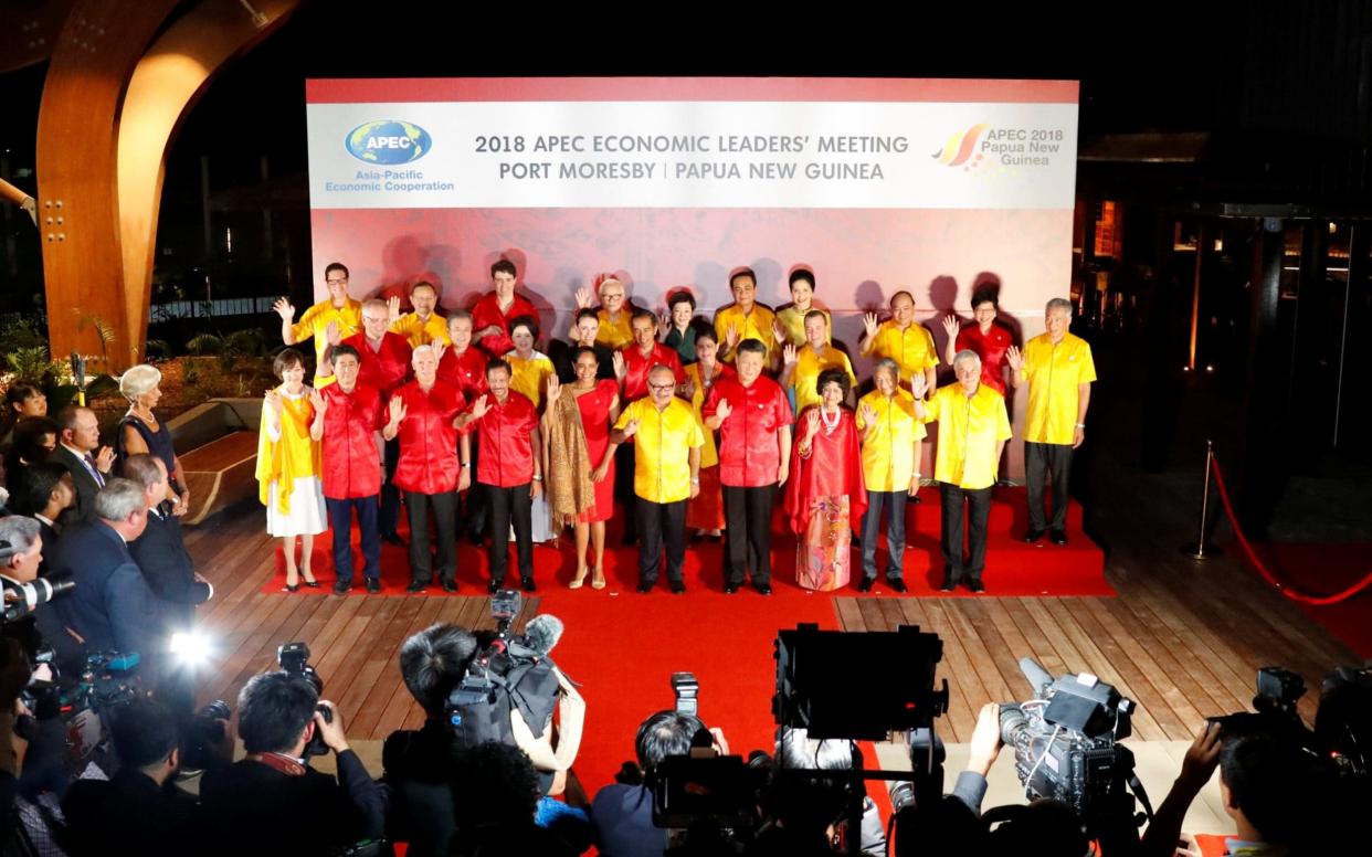 Asia-Pacific leaders and their spouses gather for a