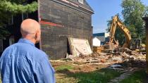 Demolition work begins, clearing space for new student residence