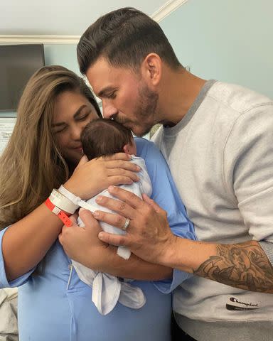 <p>Little Baby Cauchi/Instagram</p> Jax Taylor and Brittany Cartwright after their son Cruz was born on April 12, 2021. Courtesy of Brittany Cartwright Cauchi's Instagram.