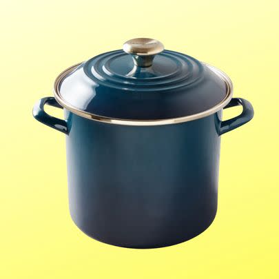 An iconic cast iron steel stock pot