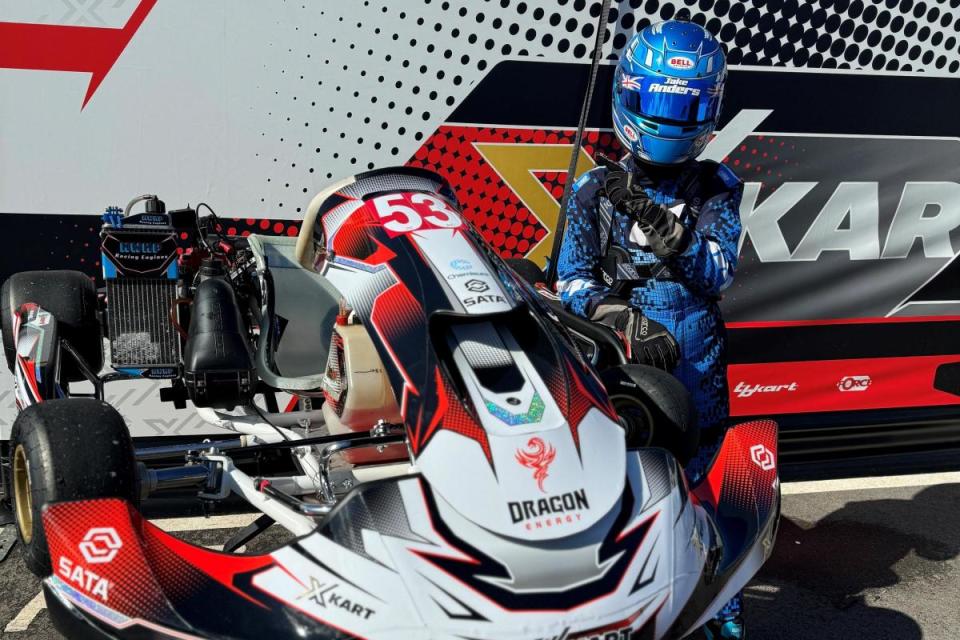 Jake Anders with his kart <i>(Image: Contributed)</i>