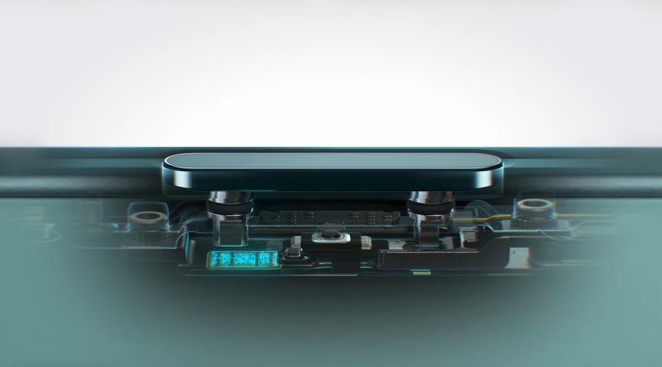 <span class="text">Camera control button hardware on the iPhone 16</span> <span class="credit">Apple</span>