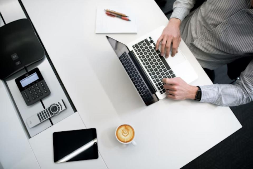 Man Using Computer