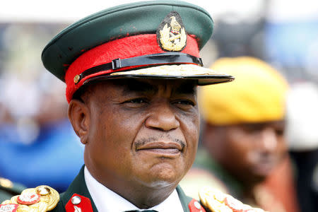 Army chief General Constantino Chiwenga arrives to attend the inauguration ceremony to swear in Zimbabwe's former vice president Emmerson Mnangagwa as president in Harare, Zimbabwe, November 24, 2017. REUTERS/Mike Hutchings