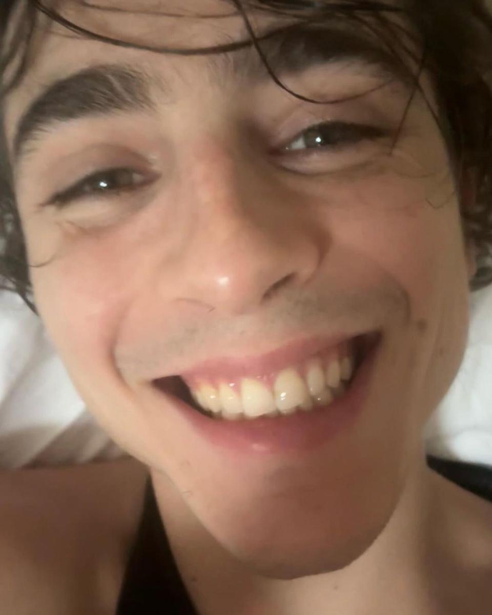 Timothée Chalamet Goofs Around in Bedroom Selfies on Instagram