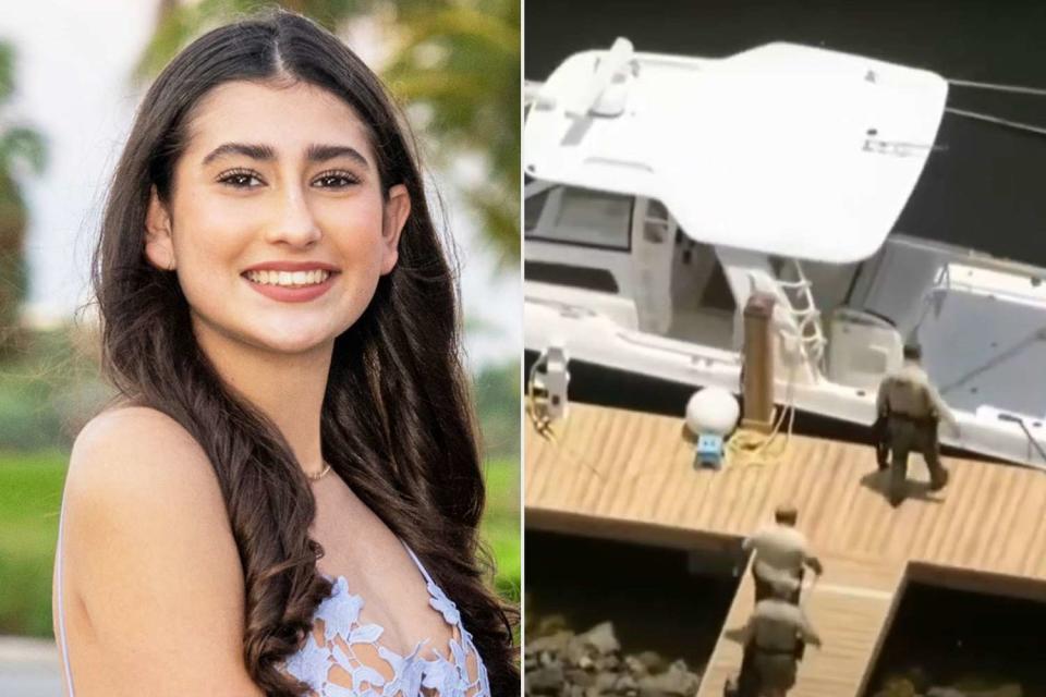 <p>Levitt-Weinstein Memorial Chapels & Cemeteries; CBS Miami/YouTube</p> Ella Adler (left), and the boat belonging to Carlos Guillermo Alonso