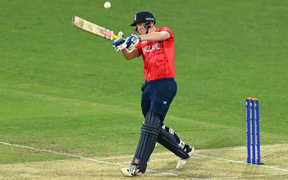 Harry Brook pulls - Albert Perez/ICC via Getty Images