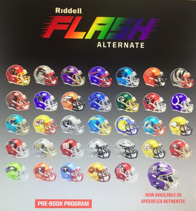 Check out this Riddell Flash alternate Steelers helmet