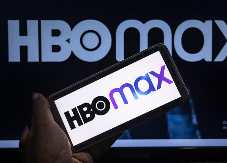 a person opening HBO Max