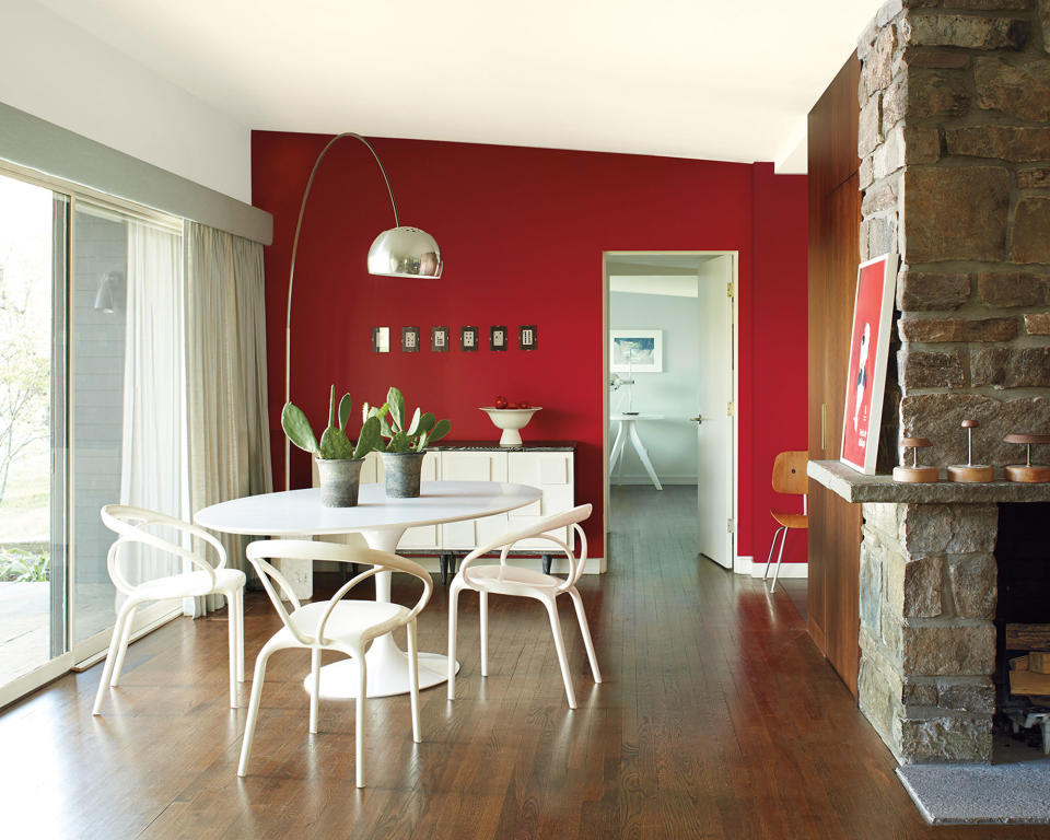 9. Paint a red feature wall