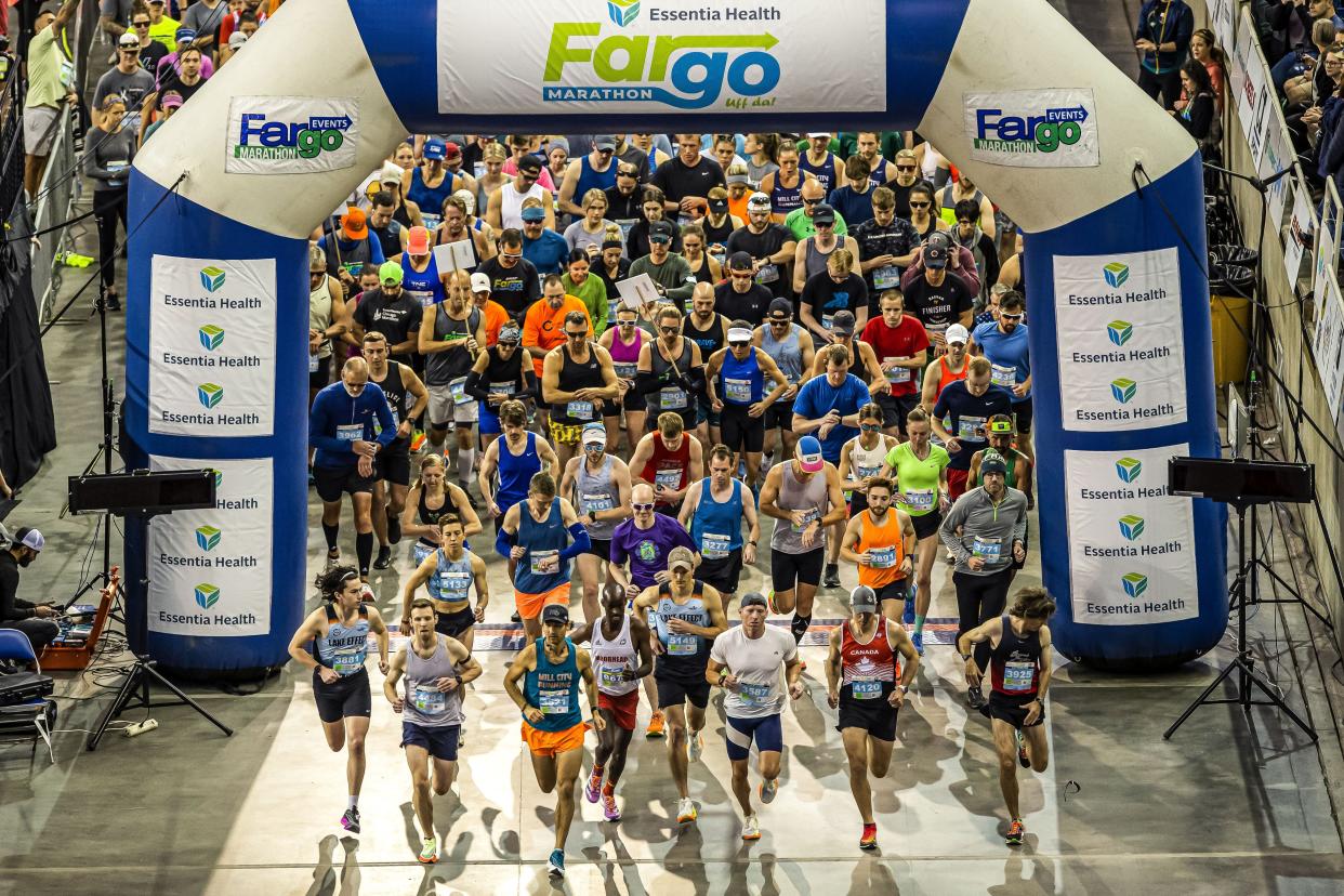 The start of the 2023 Fargo Marathon.
