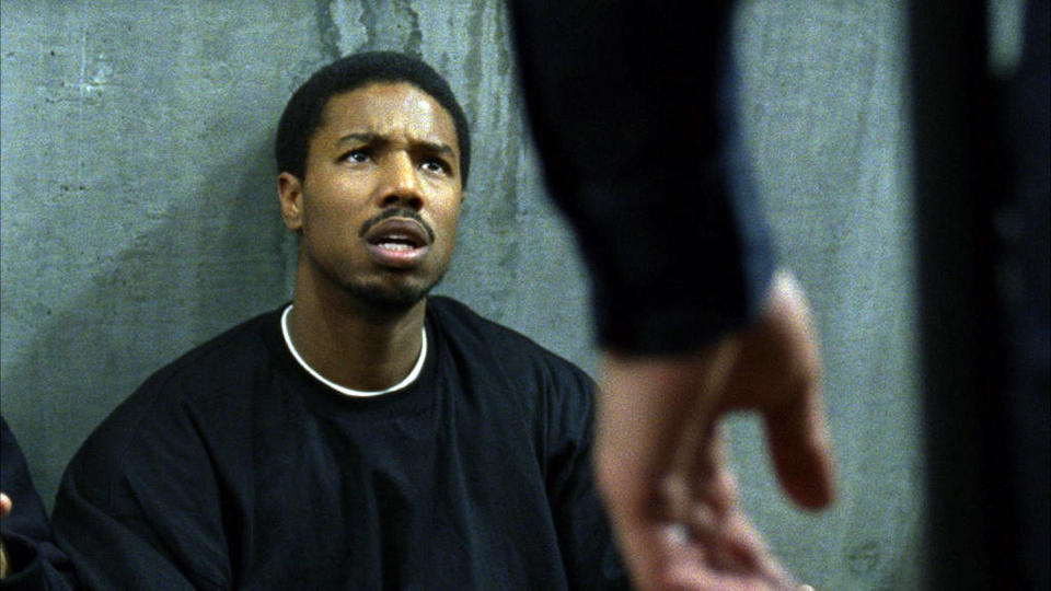 This film publicity image released by The Weinstein Company shows Michael B. Jordan in a scene from "Fruitvale Station." From "12 Years a Slave" to "The Butler" to "Fruitvale Station," 2013 has been a banner year for movies directed by black filmmakers. Like seldom before, African American stories are being told on the big screen without white protagonists. (AP Photo/The Weinstein Company, Ron Koeberer)