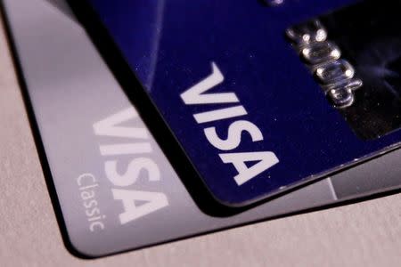 Visa A Stock Falls 4%