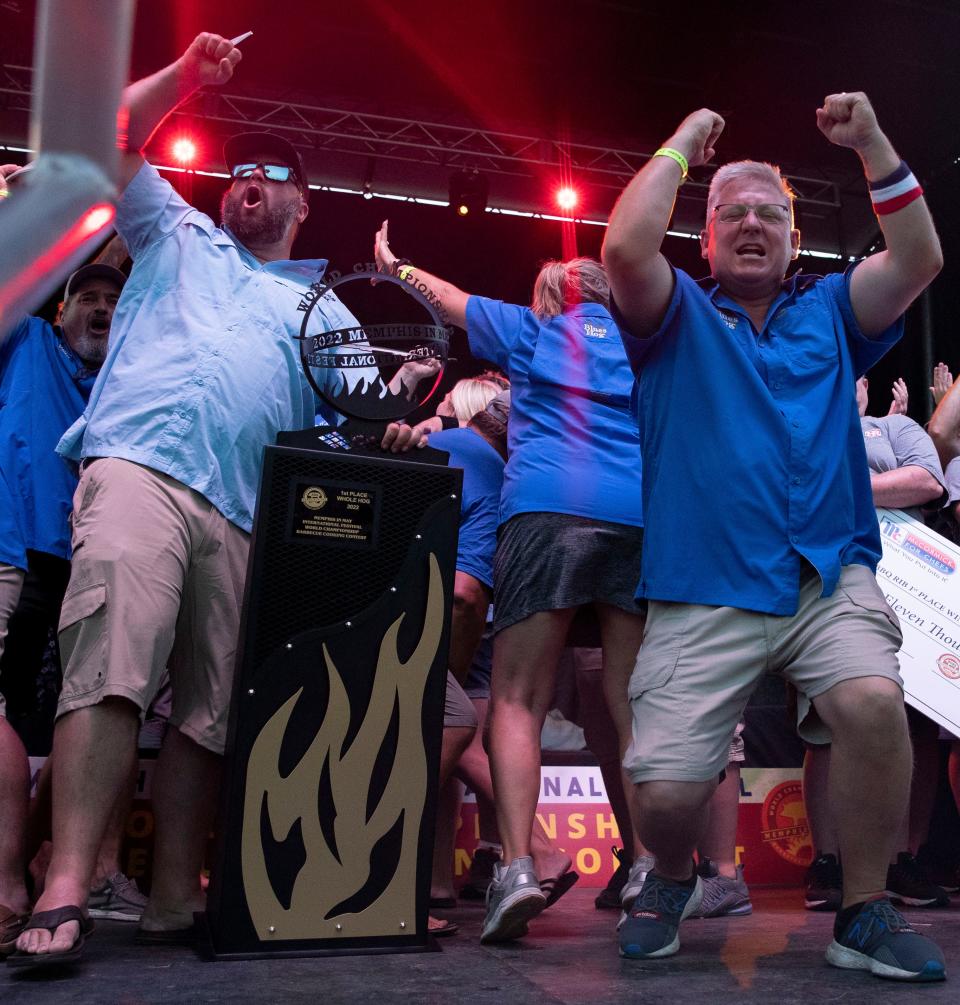 Blues Hog is named Grand Champion during the Memphis in May World Championship Barbecue Cooking Contest on Saturday, May 14, 2022, at at the Fairgrounds in Liberty Park. 