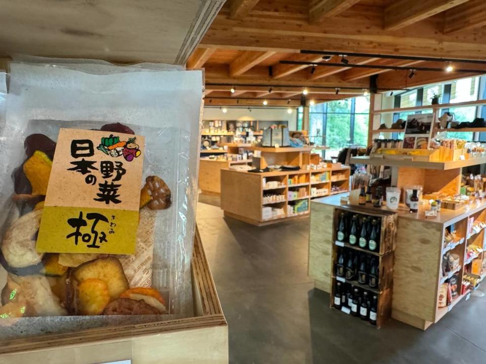 Snow Peak’s Campfield Long Beach’s store offers Japanese and locally made food as well as the brand’s camping equipment.