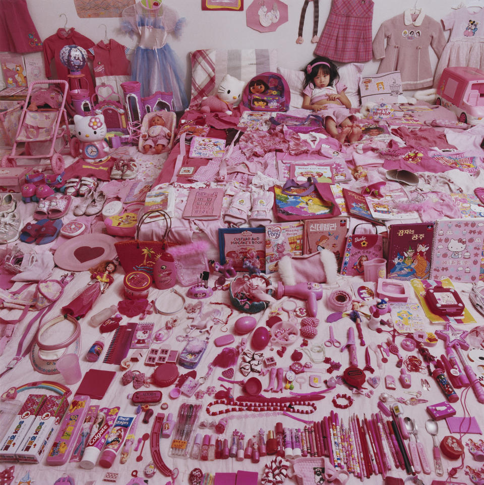 Seowoo and her Pink Things JeongMee Yoon (South Korean, born in 1969) 2005 Photograph, chromogenic print (LightJet) * Museum of Fine Arts, Boston. Museum purchase with funds donated by the Weintz Family Harbor Lights Foundation and the Fashion Council * Reproduced with permission. * Photograph © Museum of Fine Arts, Boston