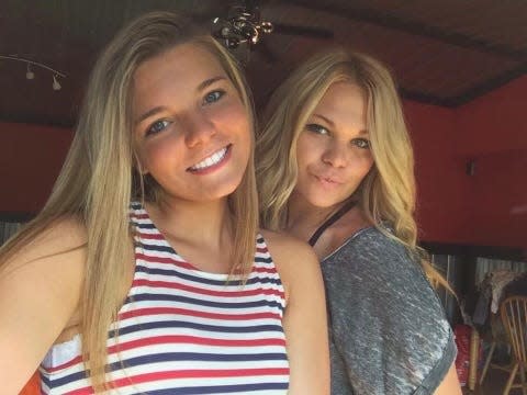 Olivia Katherine Brown, left, and her friend Chase Leslie. Brown, 24, was shot and killed May 6, 2023 near East 21st and Ruckle streets. She was one of two people to be fatally shot. Leslie said Brown was always a source of positivity and confidence for her while growing up in Columbus, Indiana.